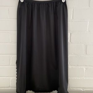 Classic Vintage Retro Women’s Black Dress Slip With Slits